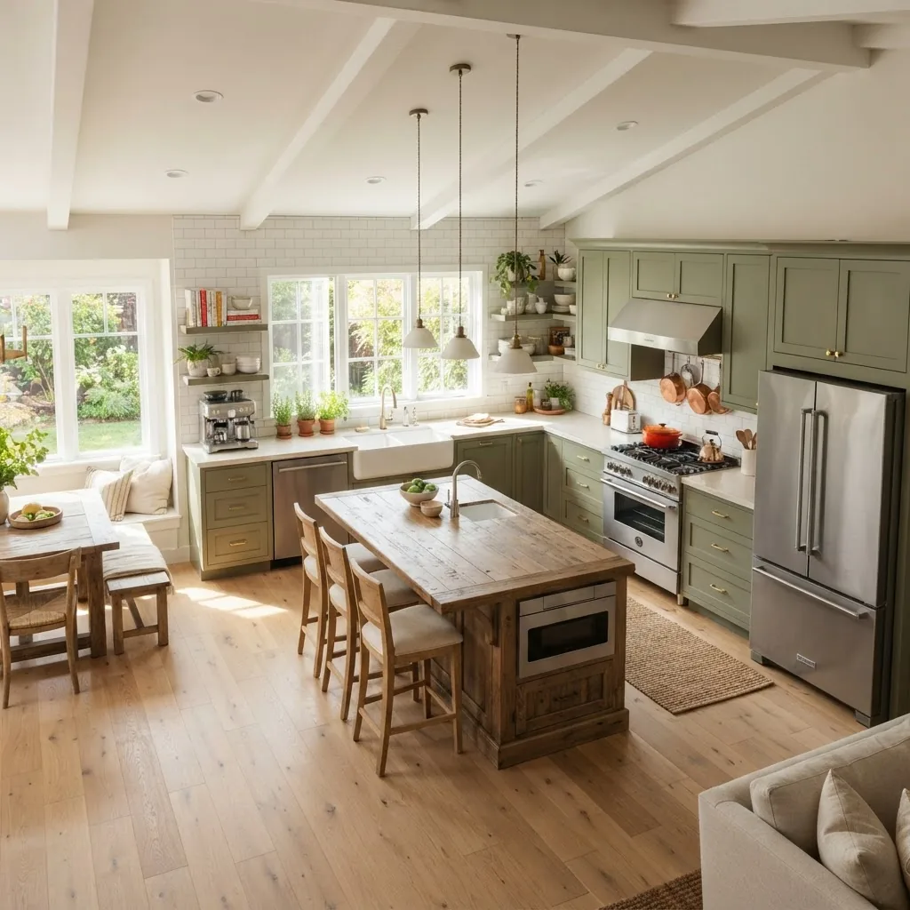 cozy renovated kitchen featuring new cabinetry, stainless steel appliances, and natural light, highlighting an appealing home improvement